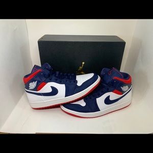 Jordan Retro 1 Mid USA VNDS worn 1x size 10 og all